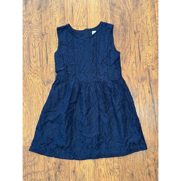 Gap Kids Navy Cotton Floral Lace Dress - XXL (14/16) - Picture 2 of 5